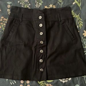 Black Button Up Skirt